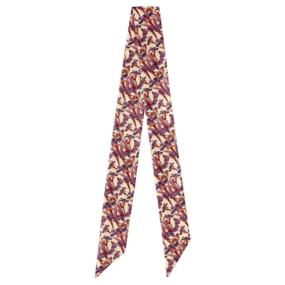Butterfly Floral Pattern Hair Scarf