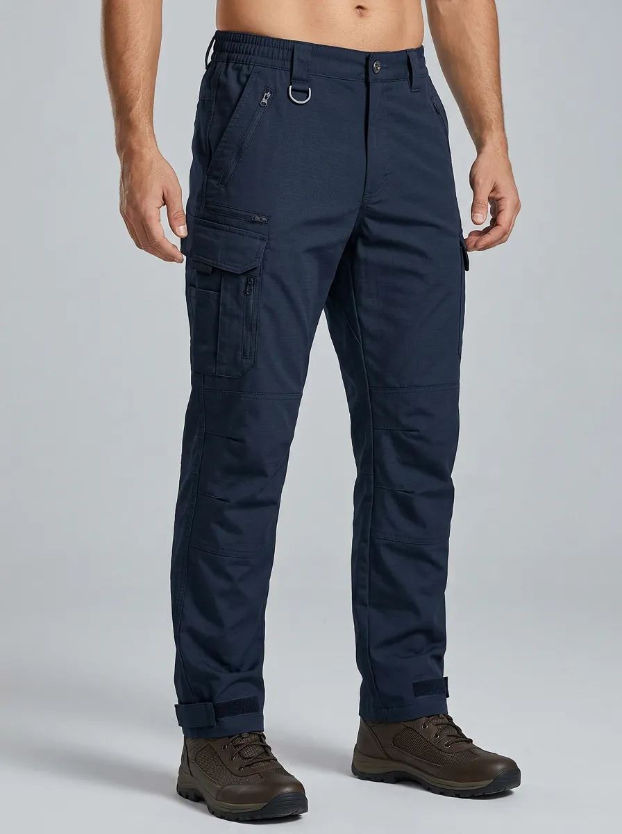 Minimal Clean-Line Men's Multi-Pocket Waterproof Tactical Cargo Pants