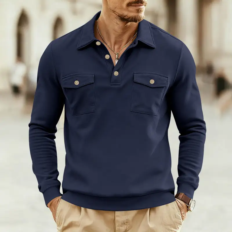 Long Sleeve Fitted Polo Shirt