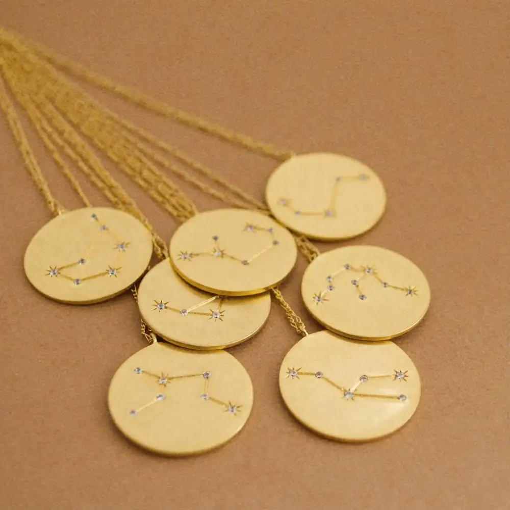 Celestial Zodiac Pendant Necklace