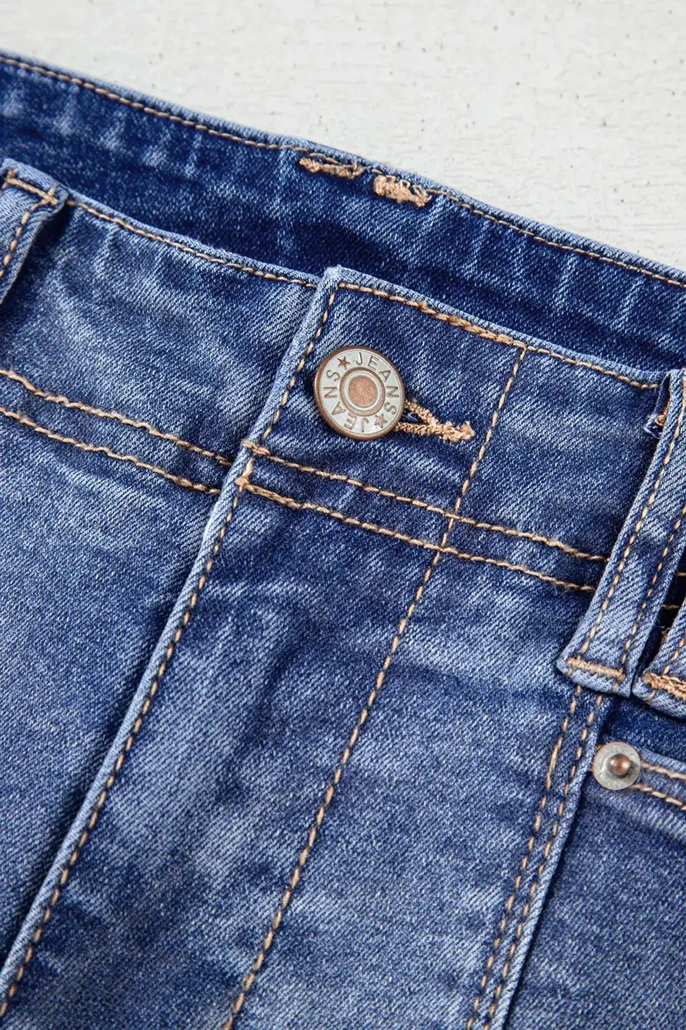 High Waisted Wide Leg Vintage Wash Denim Jeans