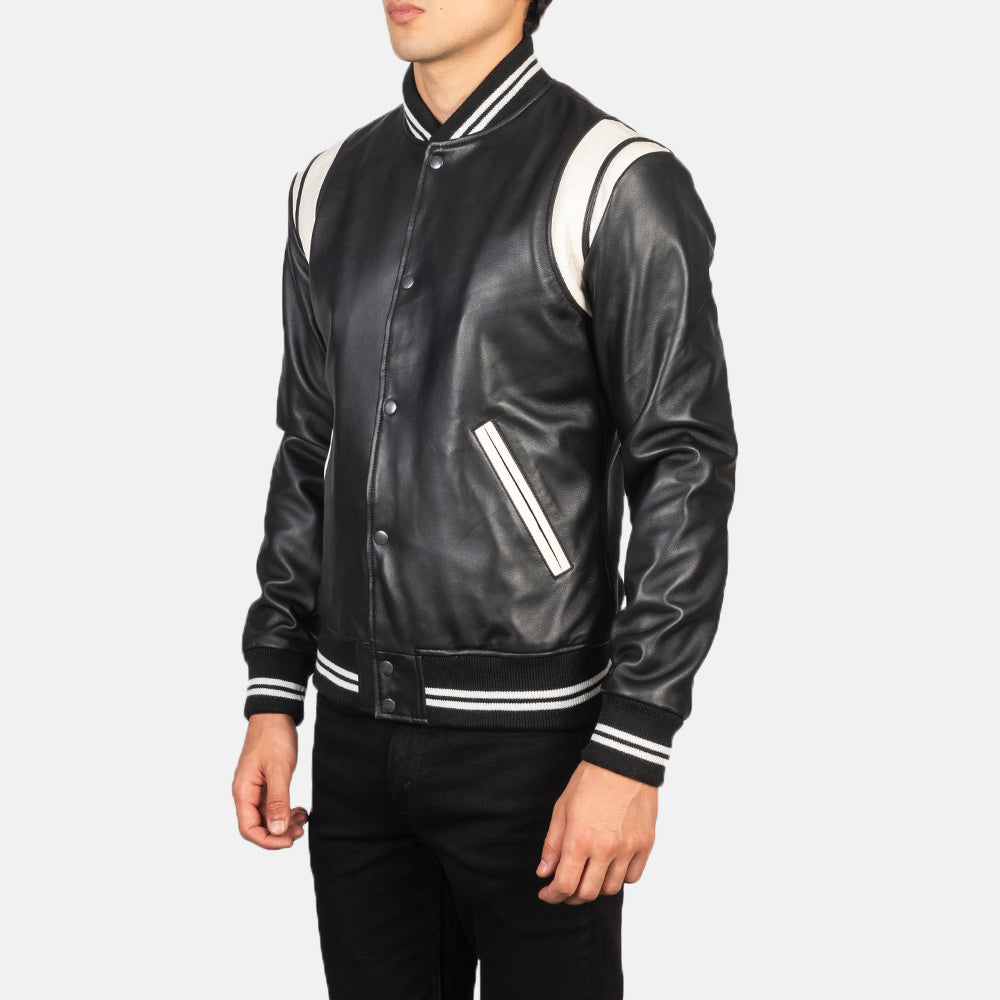 Men's Utility Leather Varsity Jacket