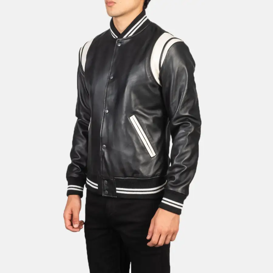 Men's Utility Leather Varsity Jacket