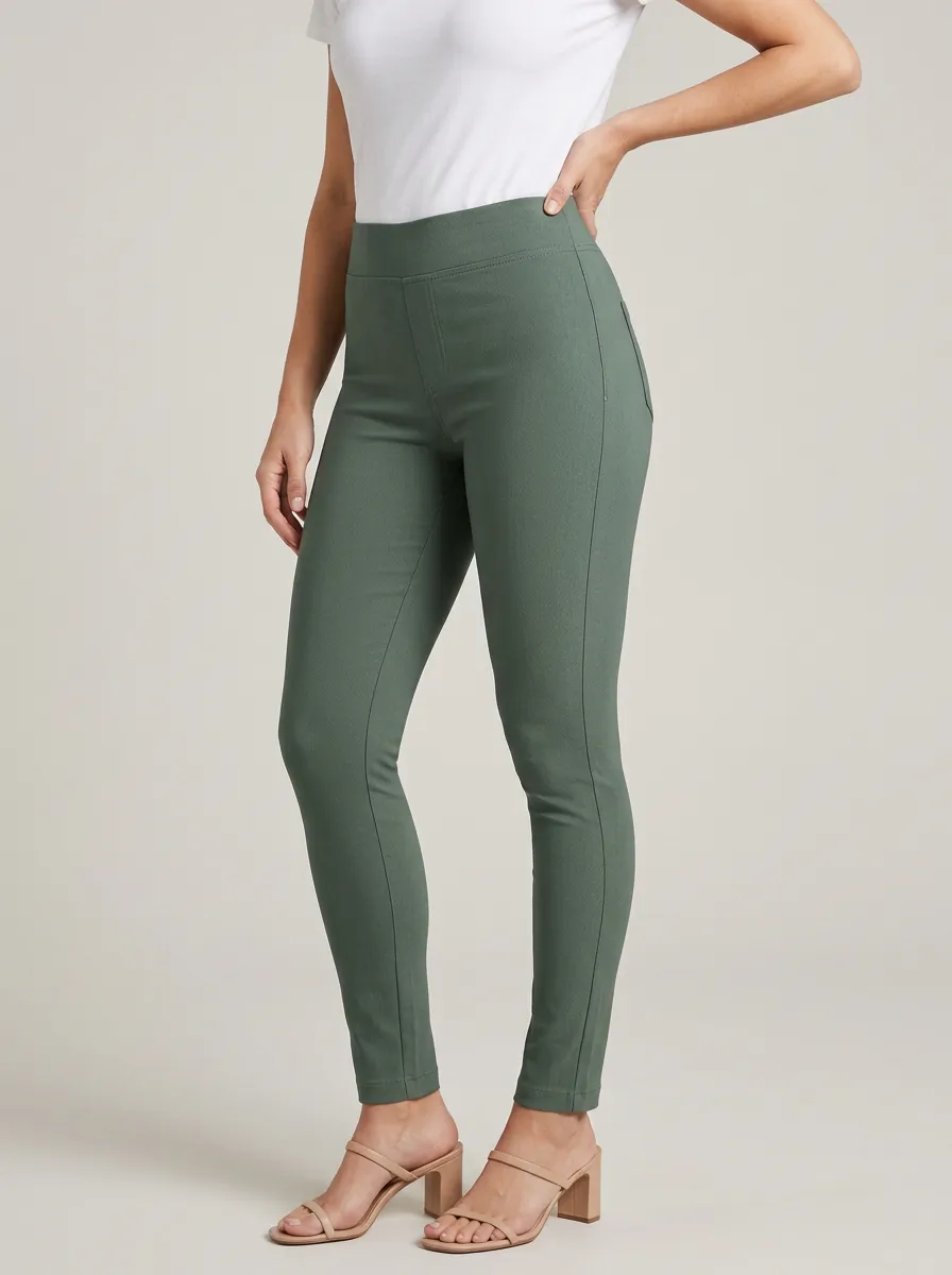 Smart-Casual Women's Stretch Mid-Rise Pants