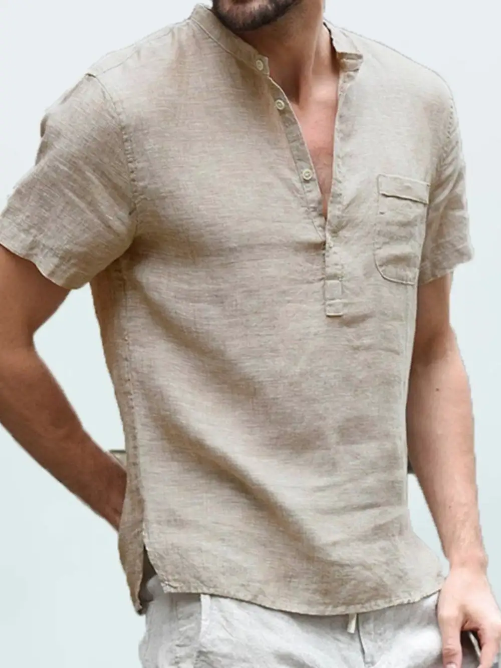 Smart Casual Button-Detail Polo Shirt
