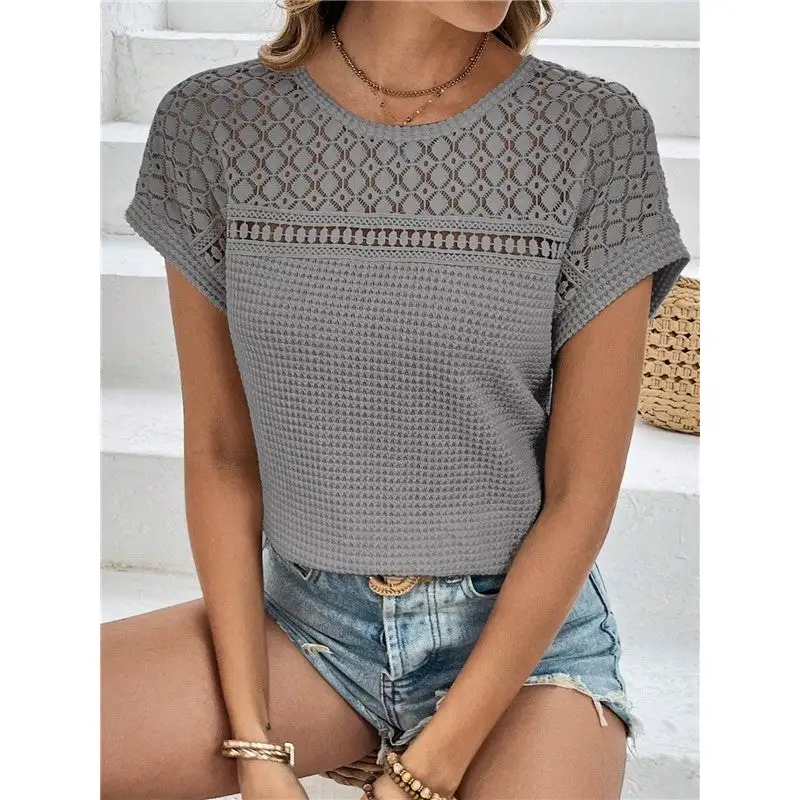 Women's Openwork Raglan-Sleeve T-Shirt