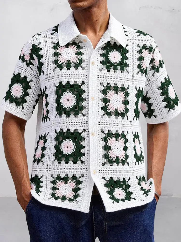 Open Stitch Utility Pocket Shirt