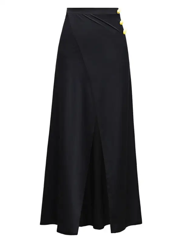 Blocked Pattern Wrap Skirt Swim Dress