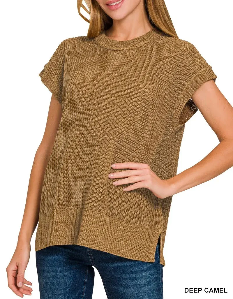 Crew Neck Ribbed Oversized Sweater
