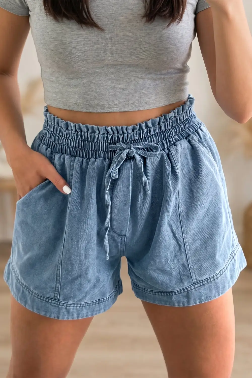 Blue Denim Shorts