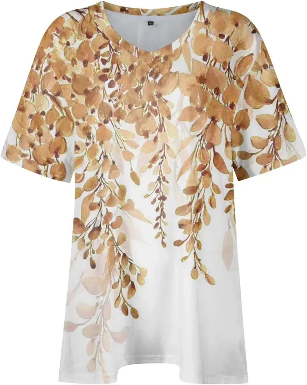 Plus Size Tops for Women Dressy Short Sleeve V Neck Shirts for Women Summer Tops for Women 2024 Floral Print Top