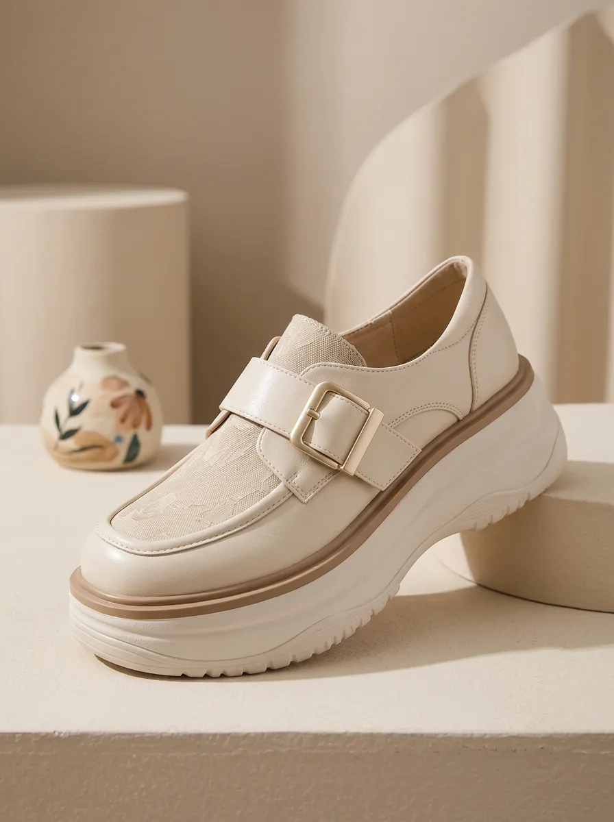 Everyday Buckle-Strap Women's Chunky Platform Shoes