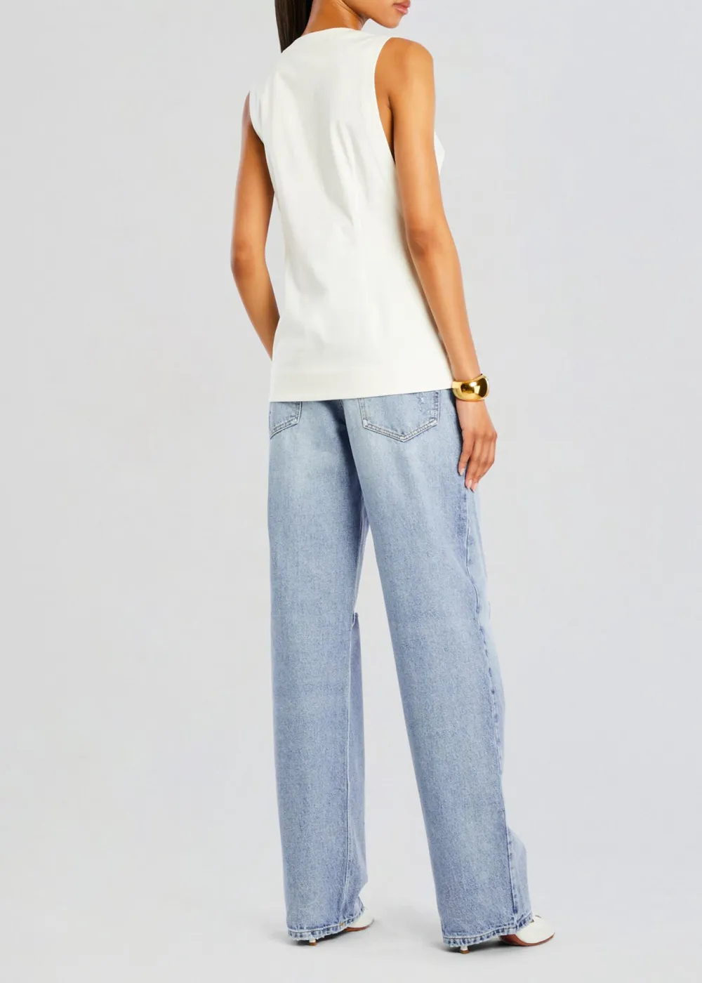 Cotton V Neck Tank