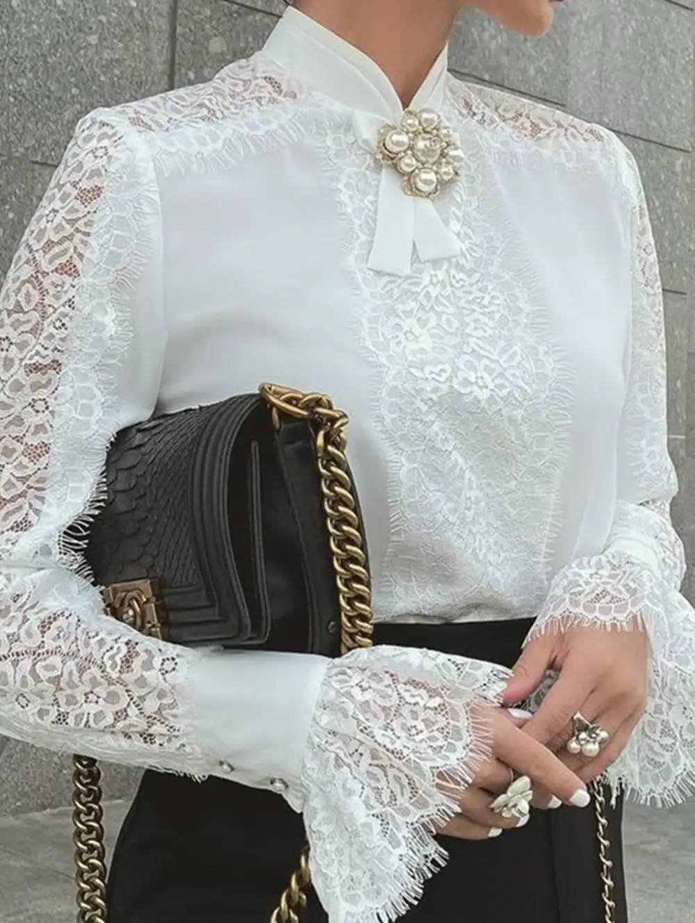 Lace Long Sleeve Top