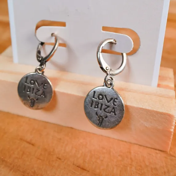 Heart Charm Hoop Earrings