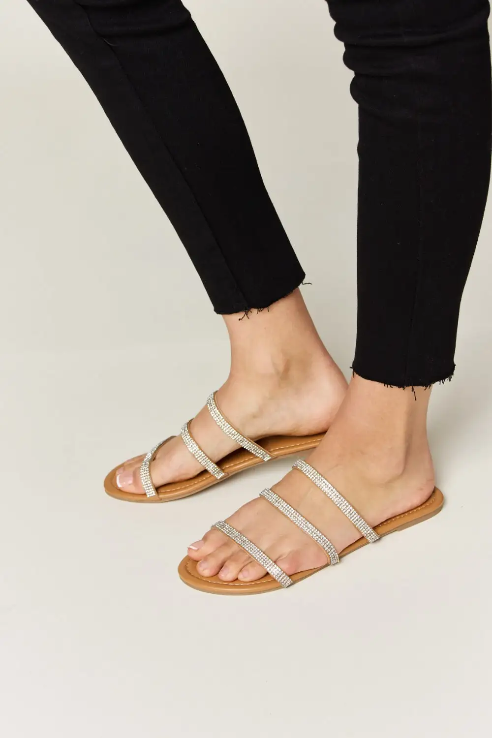 Rhinestone Flat Sandals