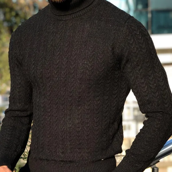 Casual Slim Fit Knit Turtleneck Sweater