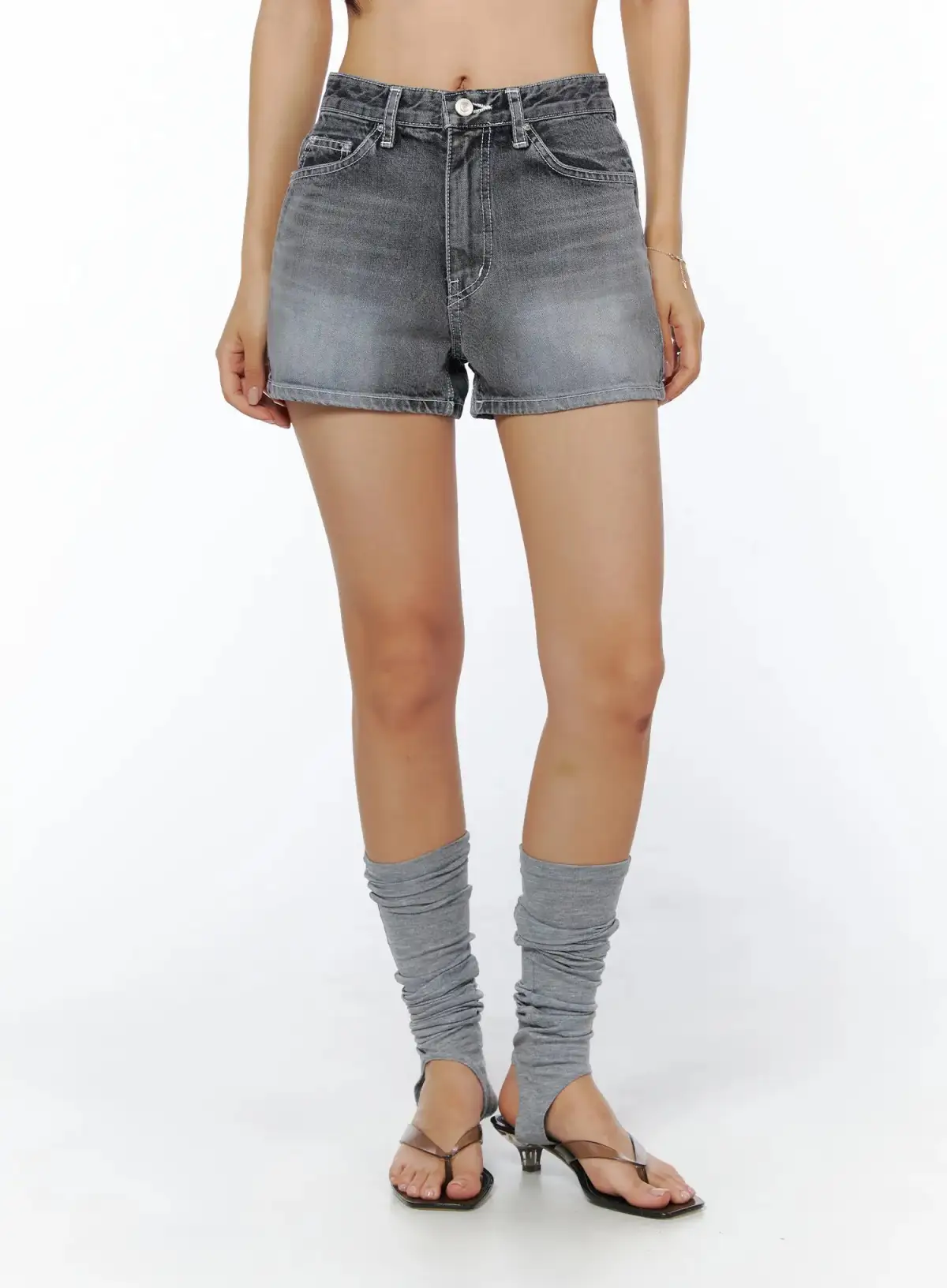 Vintage Wash Denim Shorts