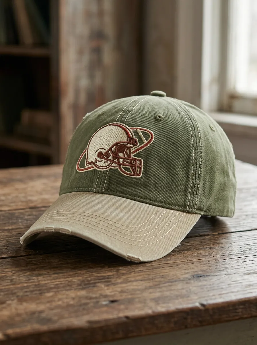 Unisex Game Day Football Fan Helmet Embroidered Distressed Baseball Cap