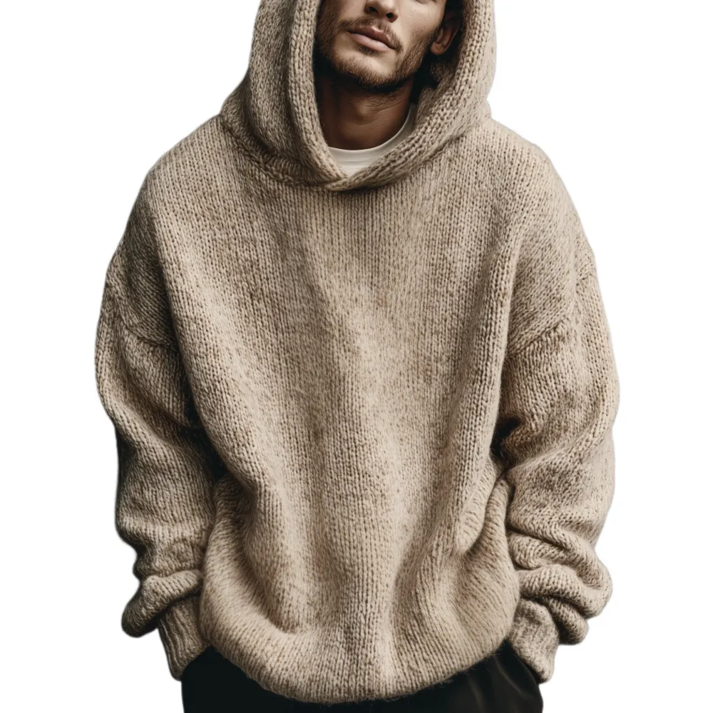 Easy Knit Hooded Sweater