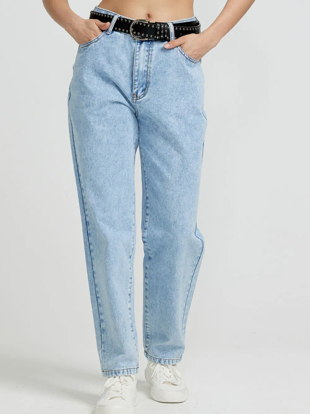 Casual Straight Leg Denim Jeans