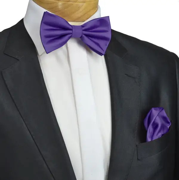 Cultivated Solid Silk Bow Tie Set