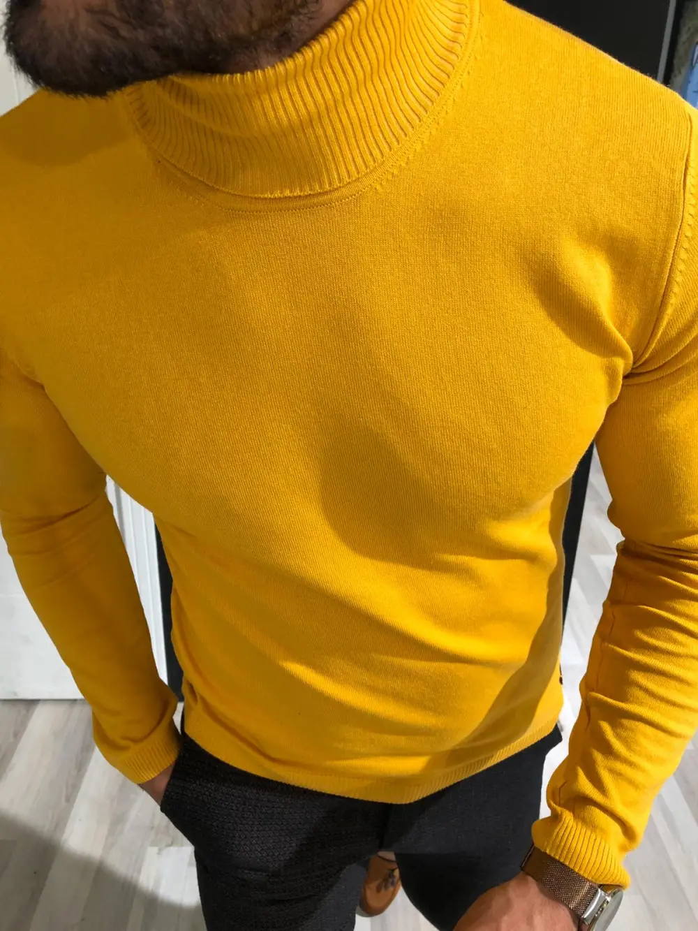Classic Slim Fit Knit Turtleneck Sweater