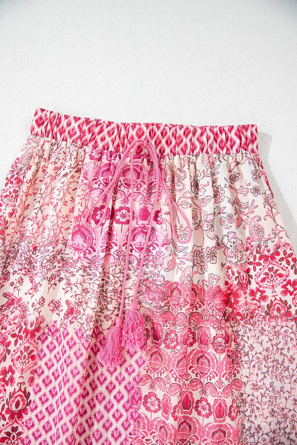 Drawstring High Waist Maxi Skirt