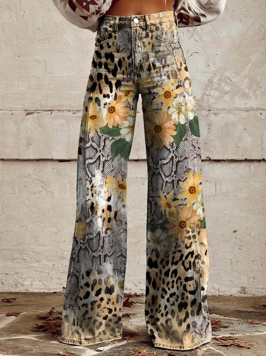 Wide Leg Floral Print