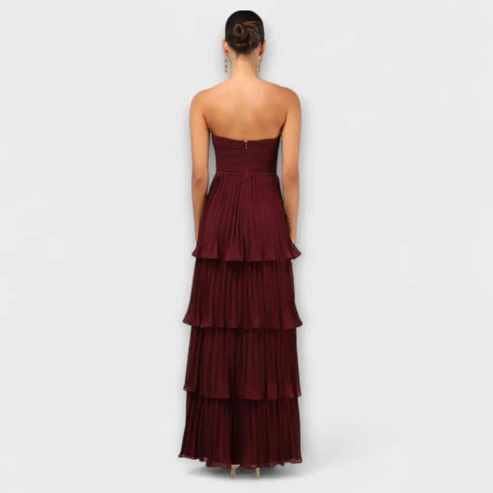 Strapless Layered Maxi