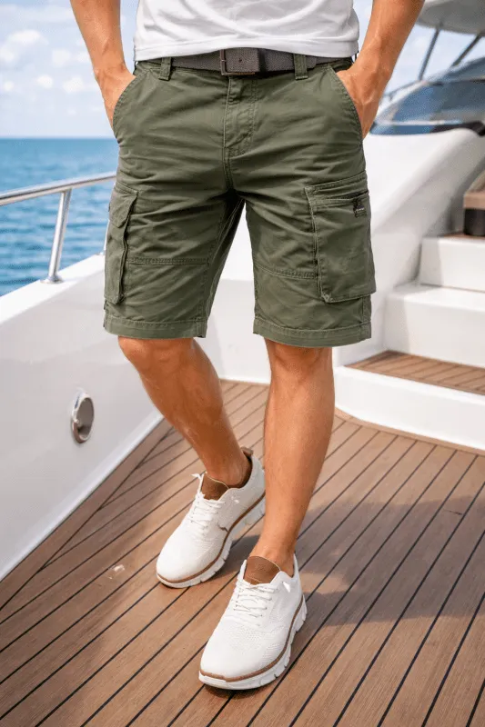 Men's Regular Fit Lightweight Woven Cargo Shorts for Daily Wear
