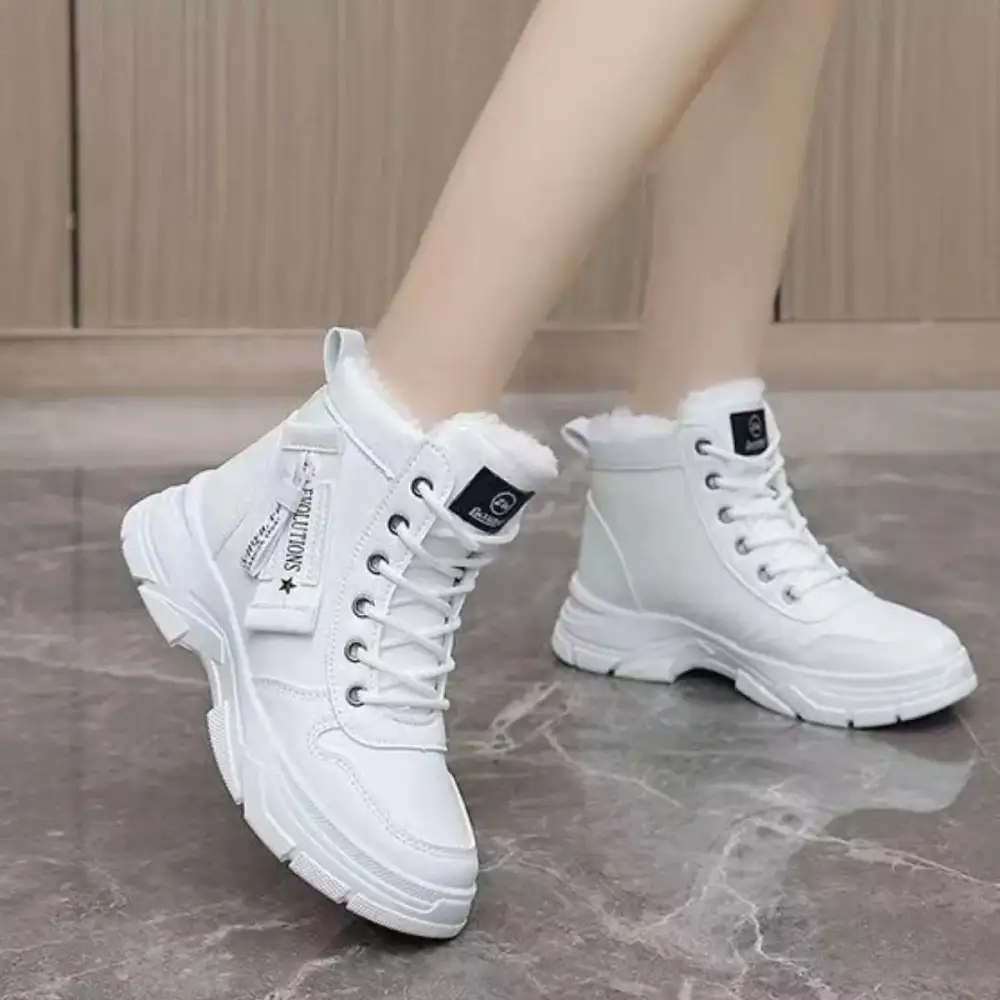 Lace-Up Warm Ankle Boots