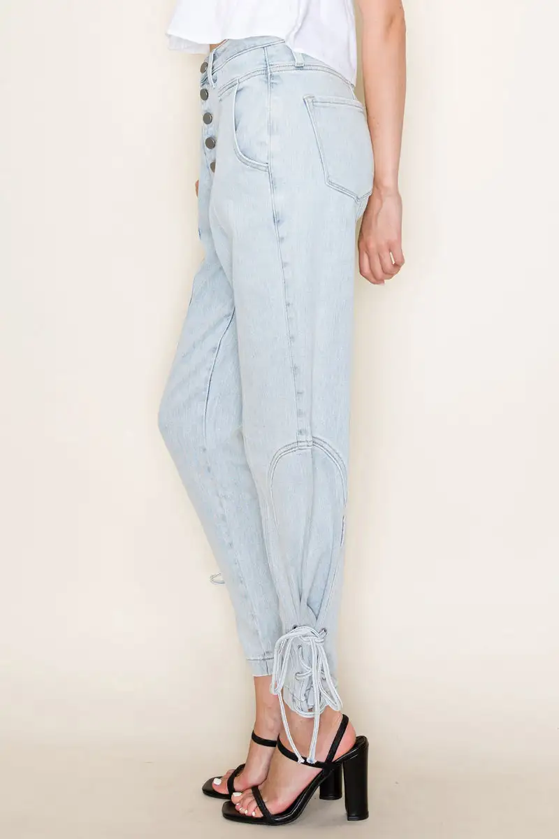 Women's High Rise Relaxed Comfort Stretch Denim Jeans