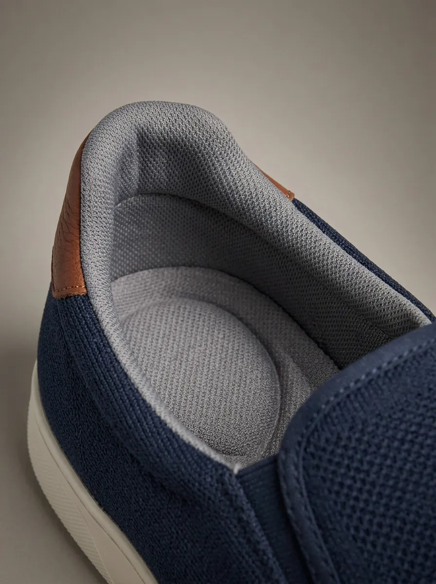 Signature Knit Knitted Finish Men's Stretch Canvas Shoes