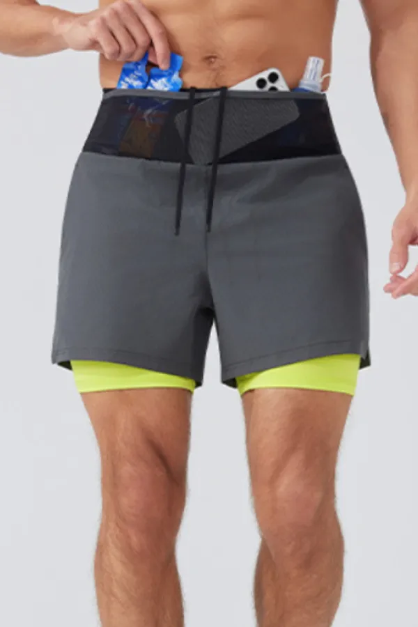 Streamlined Sport Quick Dry Breathable Drawstring Athletic Shorts