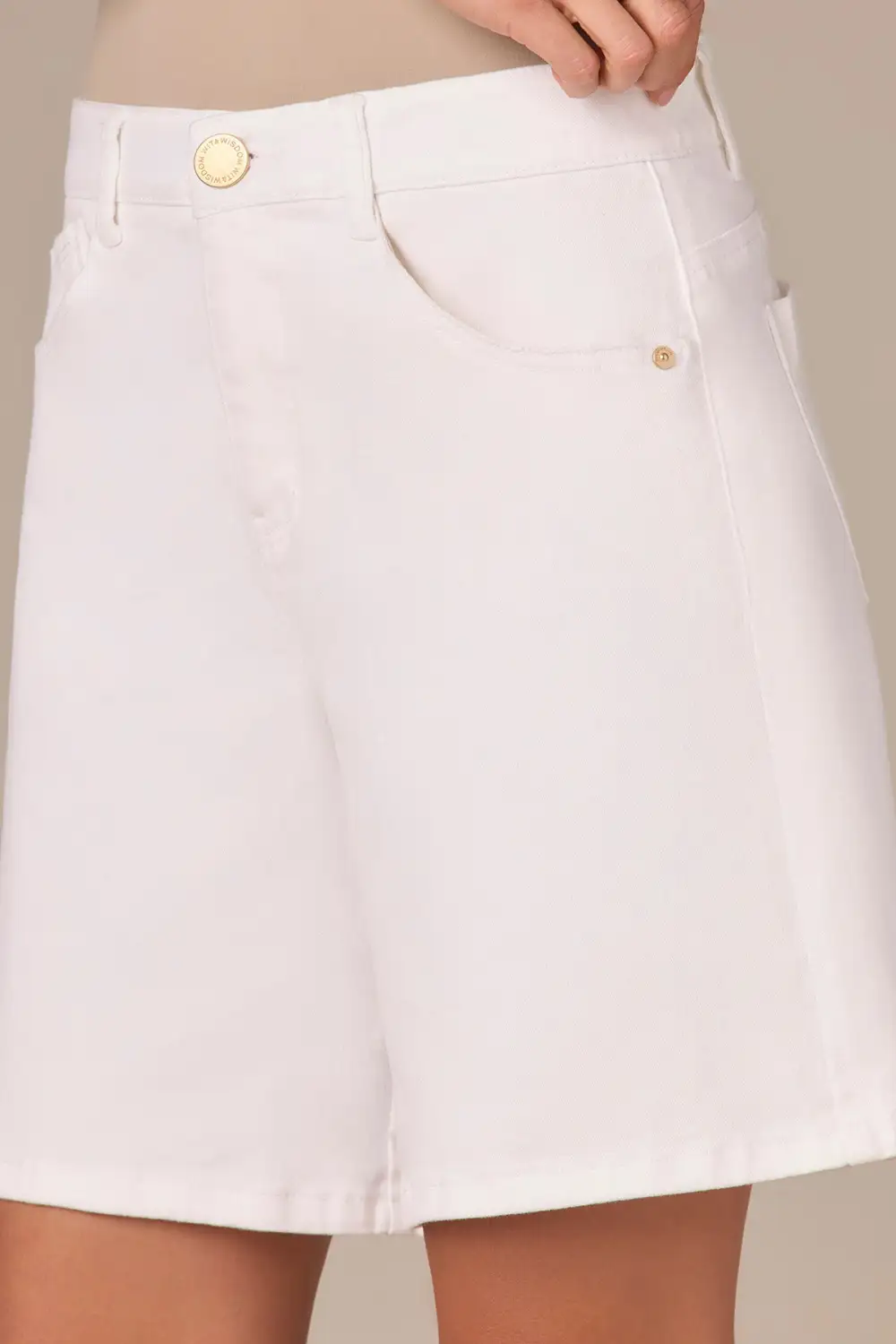 High Rise Sweetheart Yoke Relaxed Shorts