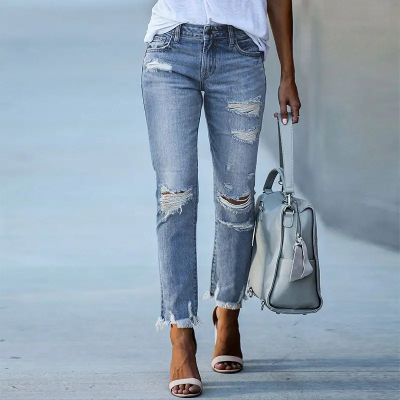 Women's Slim Fit Distressed Jeans