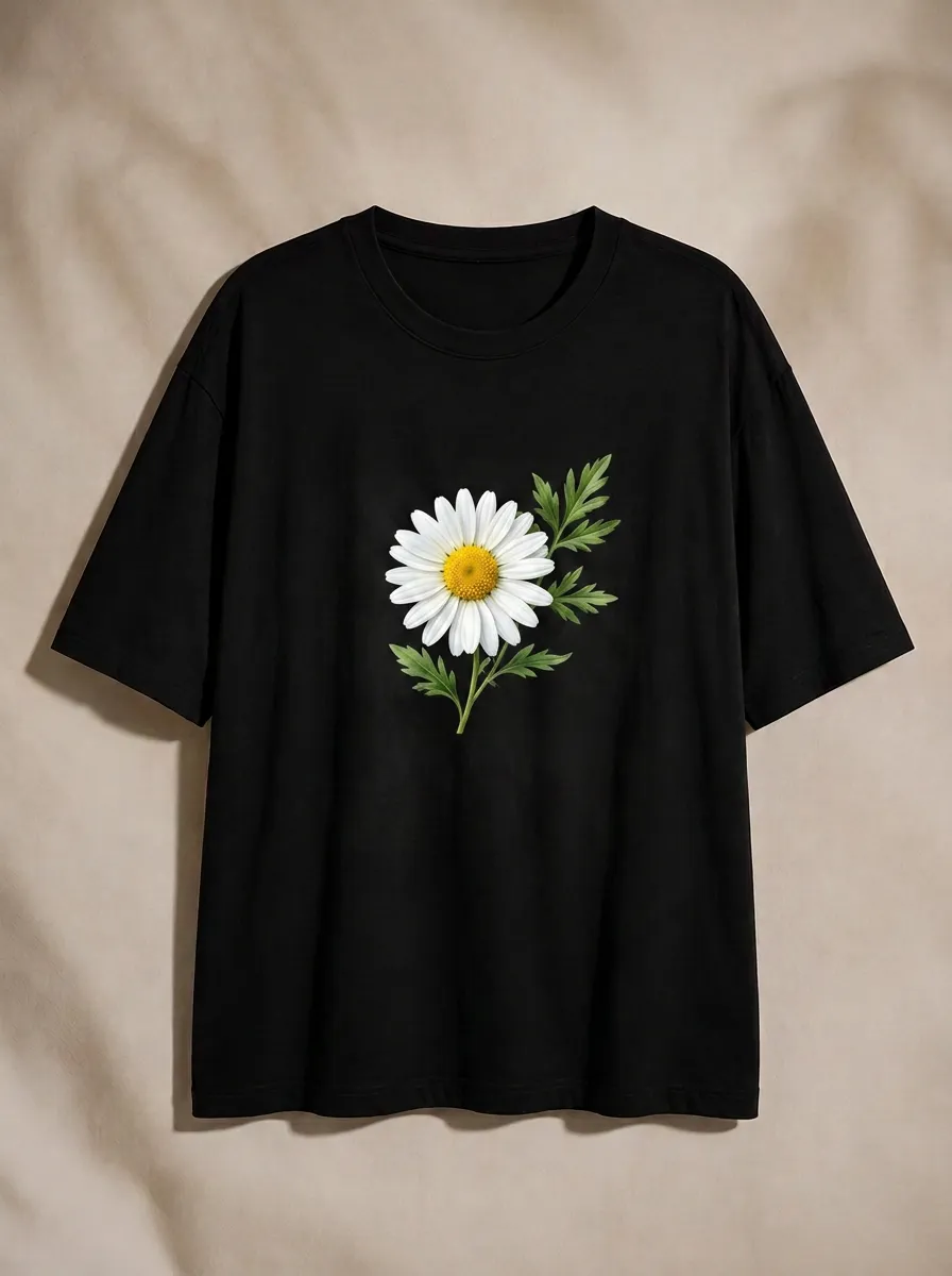Unisex Floral Lover Daisy Flower Printed T-shirt