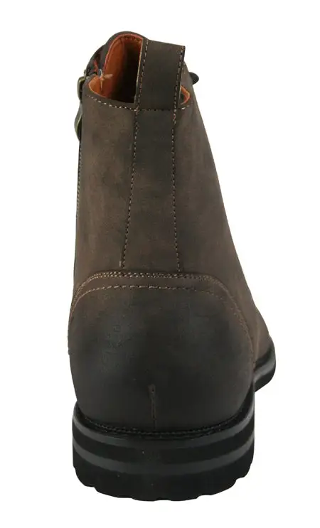 Men's Streamlined Casual Side Zip Faux Leather Everyday Boots