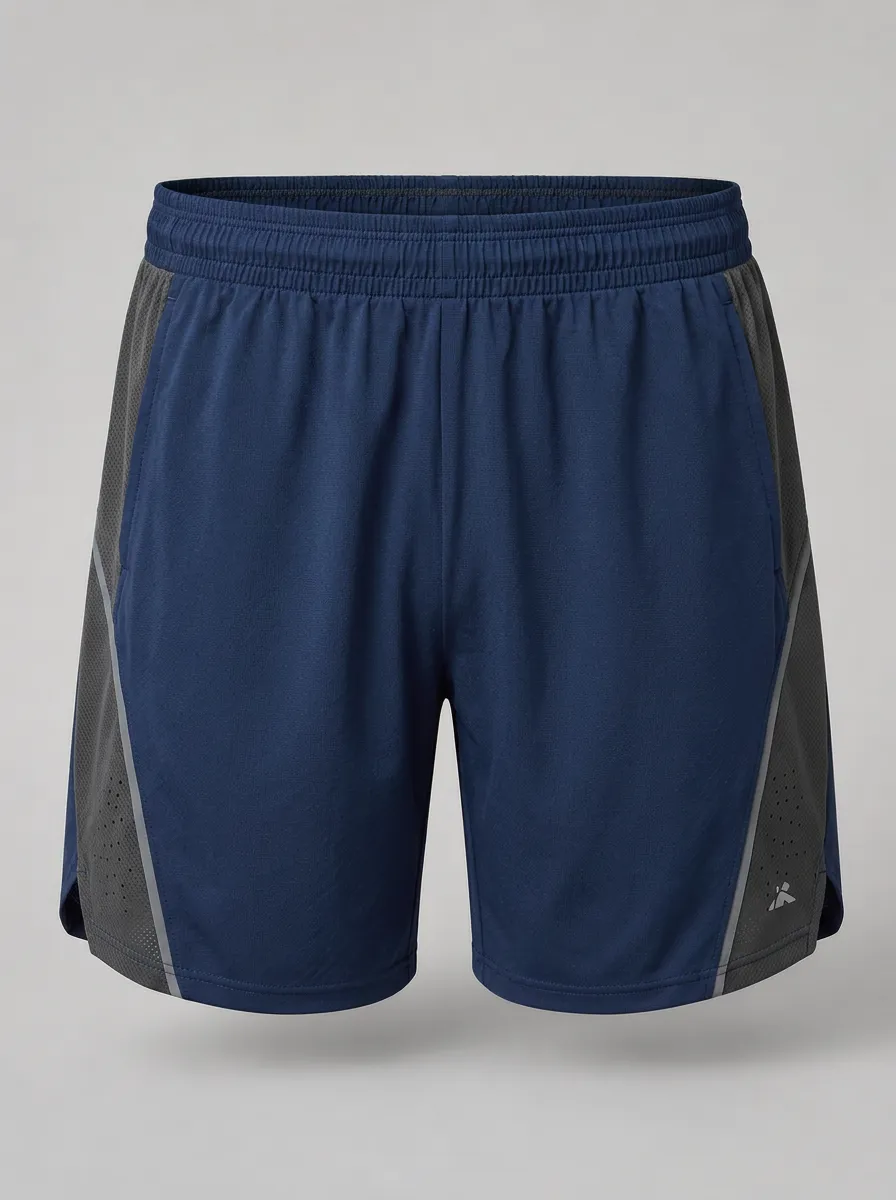Men's Athletic Training Mesh Paneled Printed Shorts