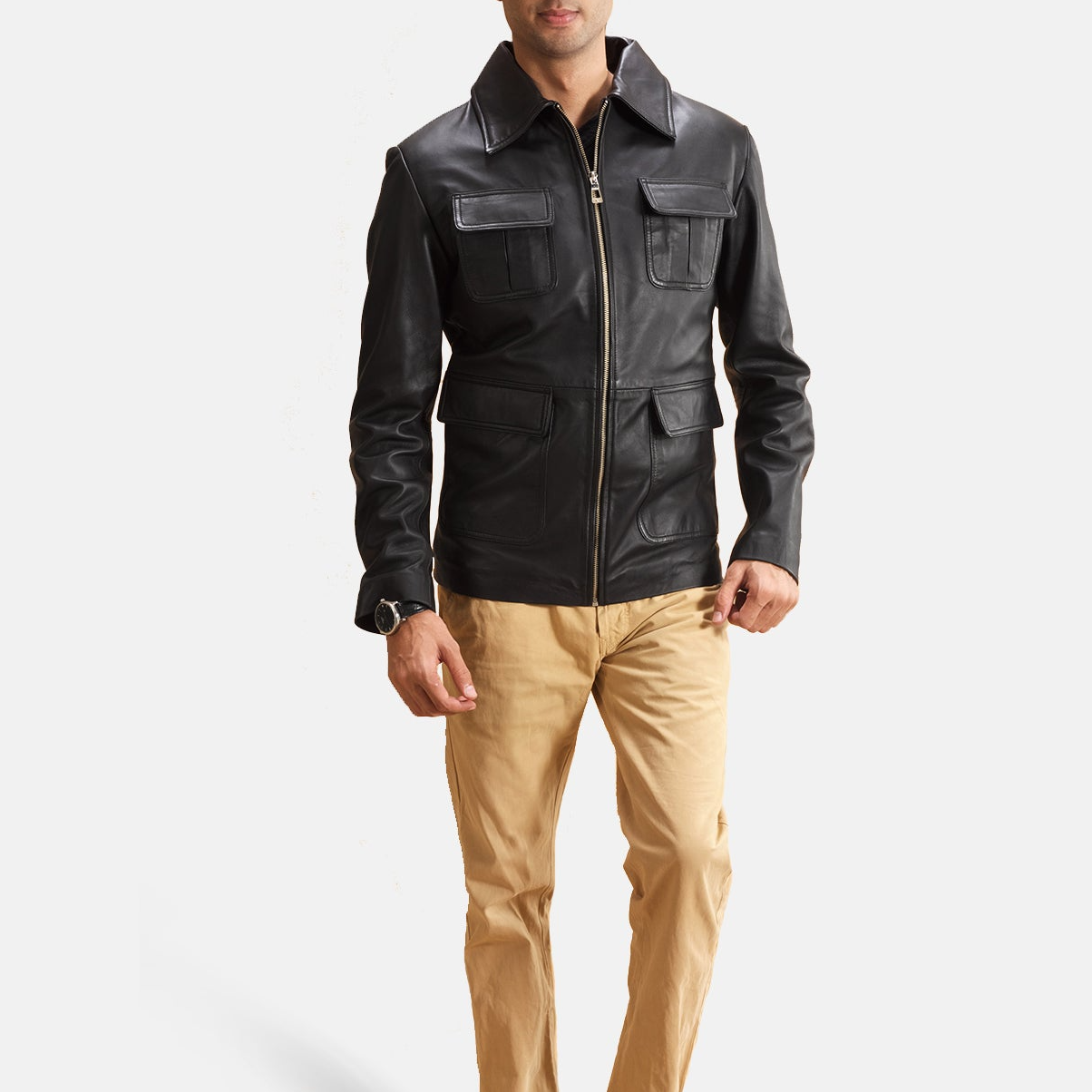 Men's Classic Modern Leather Jacket