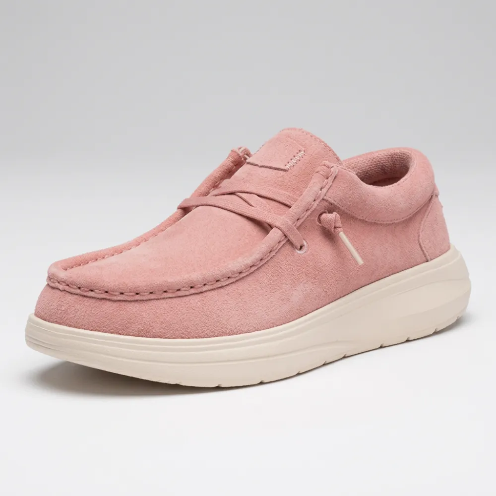 Soft Suede Comfort Lace Up Walking Shoes For Women