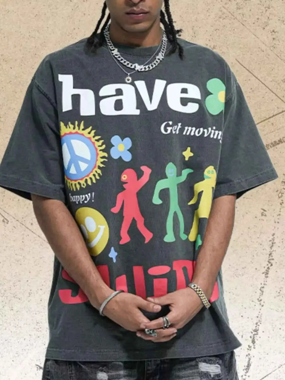 Everyday Graphic Round Neck Oversized T-Shirt
