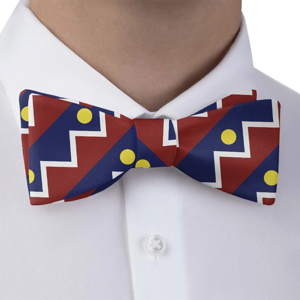 Refined Flag Motif Bow Tie