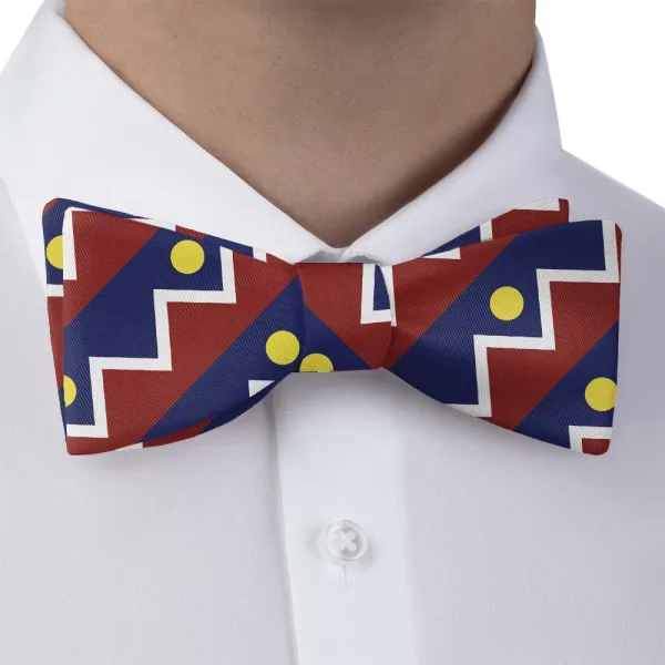 Refined Flag Motif Bow Tie