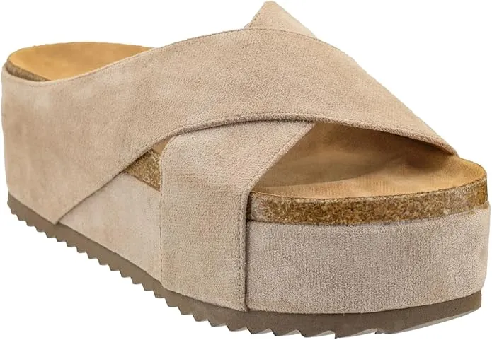 Flatform Suede Sandals