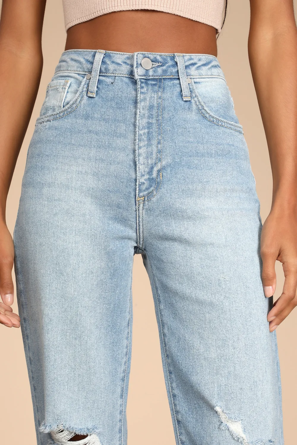 Daily Medium Wash High-Waisted Straight-Leg Jeans