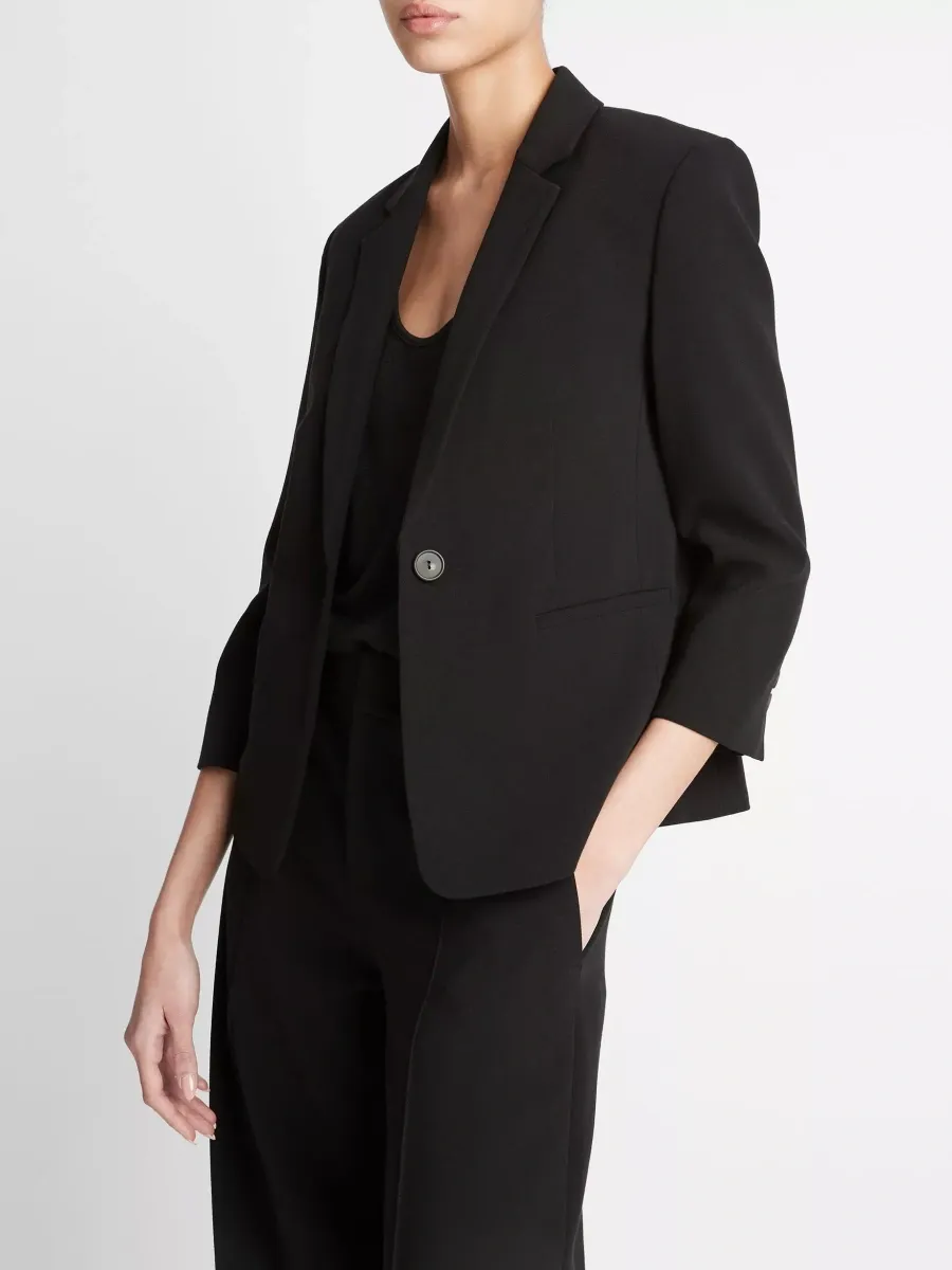 Slim-Fit 3/4 Sleeve Blazer