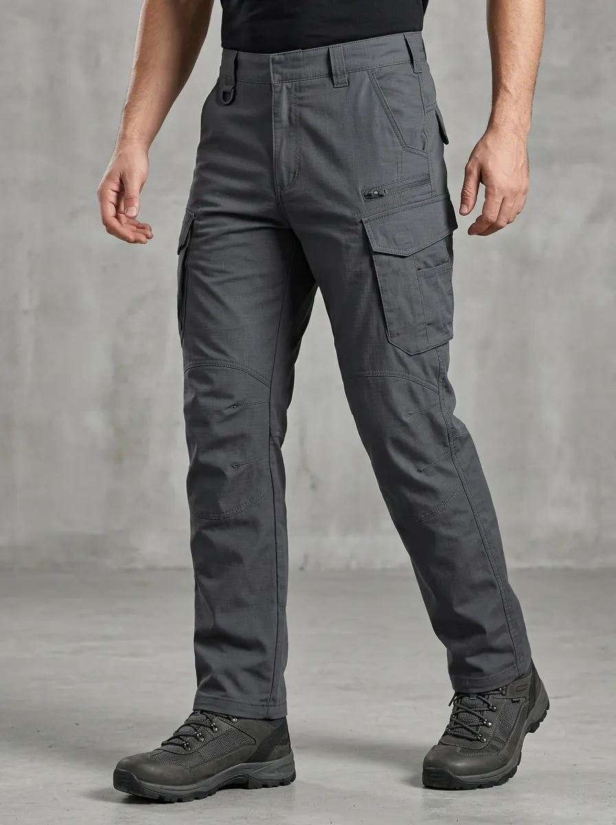 Men's Field Tactical Outdoor Multi-Pocket Grey Cargo Pants