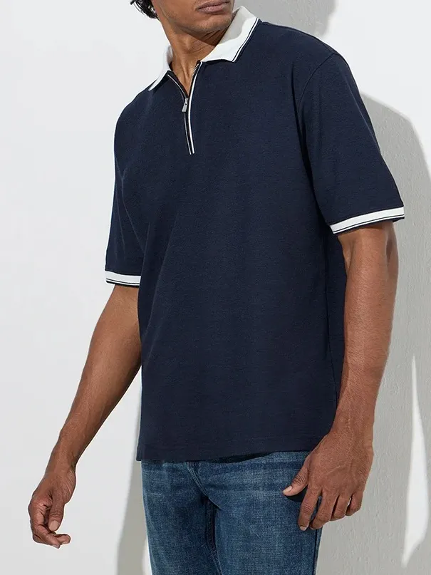 Casual Style Loose Polo T-Shirt
